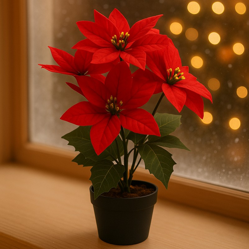 Kunstig Julestjerne Blomst