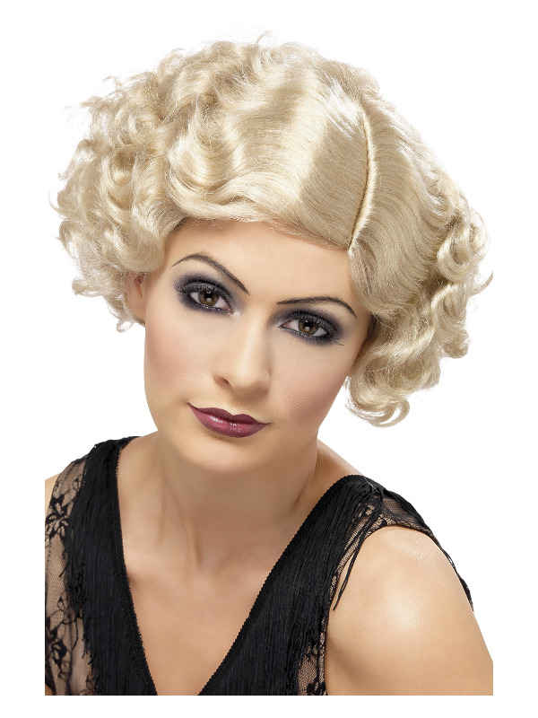 Kort Charleston Paryk Blond | 20'erne Gangster Paryk - Hovedtilbehør - Temashop