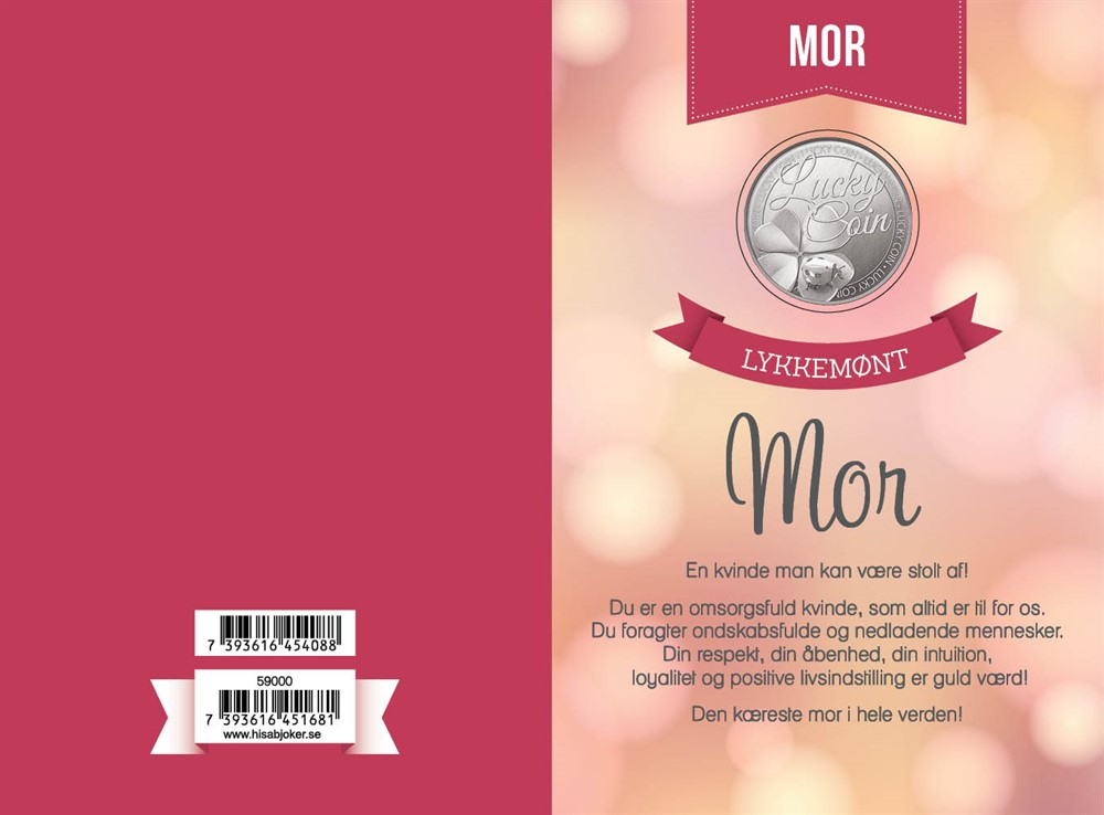 Mors Dag Lykkemønt Kort | Mors Dag Kort / Invitationer / Gode råd - Temashop