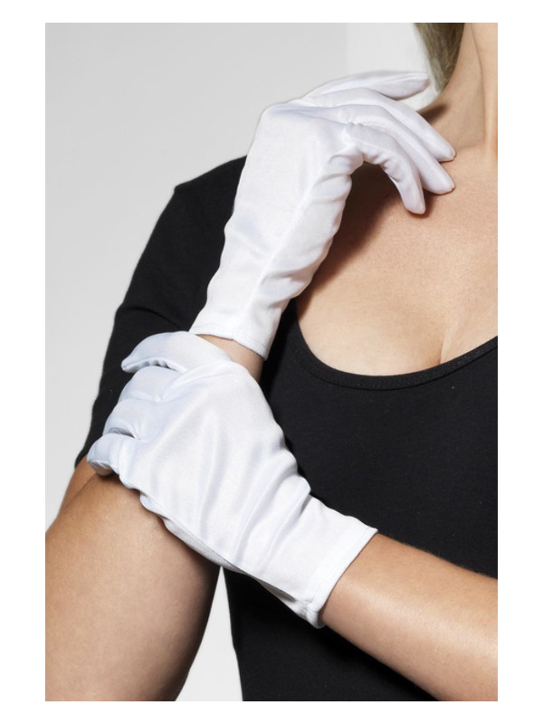 Korte Hvide Handsker | Handsker - Kropstilbehør - Temashop