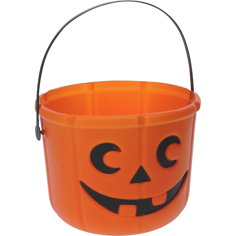Græskar Raslespand Orange | Græskar Halloweenpynt - Dekoration - Temashop