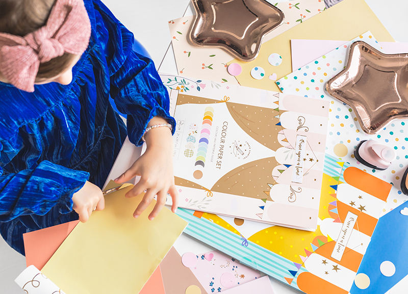Krea Papirsæt Mat Multifarvet DIY - 34 ark (21 x 29,7 cm) - Temashop