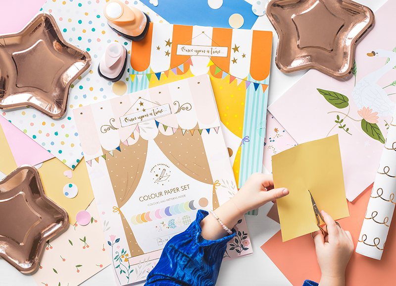 Krea Papirsæt Multifarvet DIY - 34 ark (21 x 29,7 cm) - Temashop