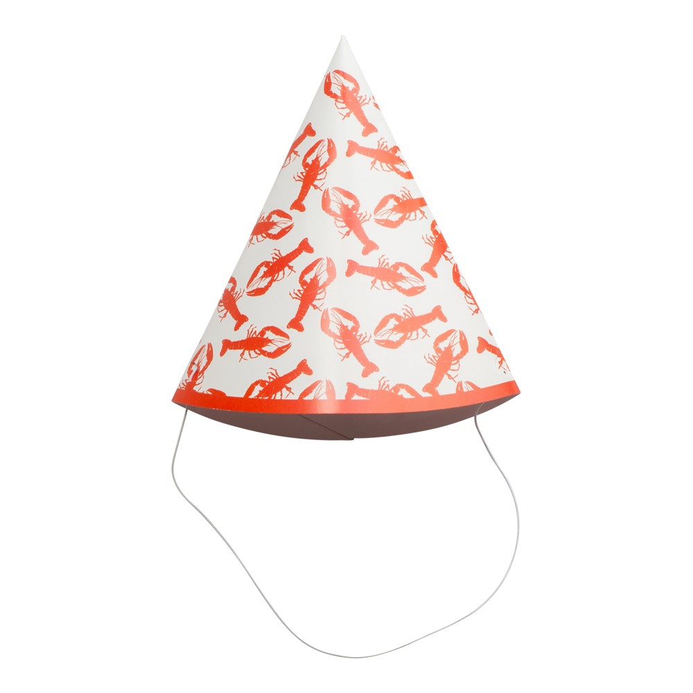 Krebs Festhatte - 6 stk | Krebsegilde Partyhatte - Temashop