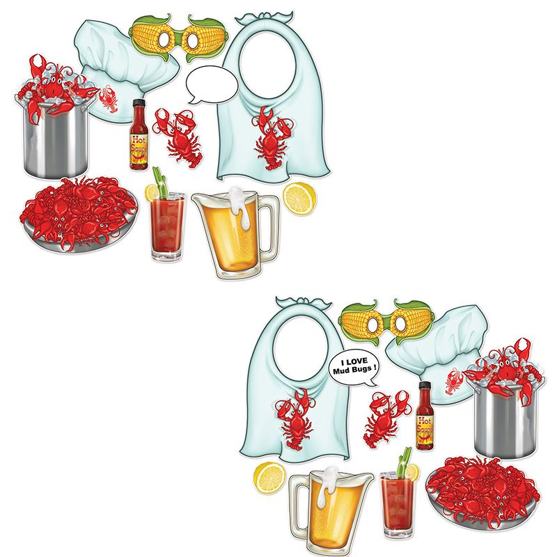 Krebsegilde Selfie Props - 11 dele | Krebsegilde Photobooth - Temashop
