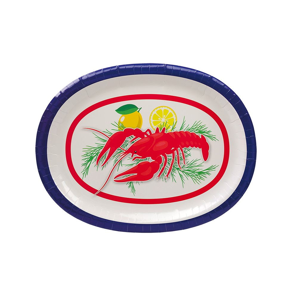 Krebsegilde Serveringsfad - 4 stk (30 x 40 cm) | Krebsegilde Fade - Temashop