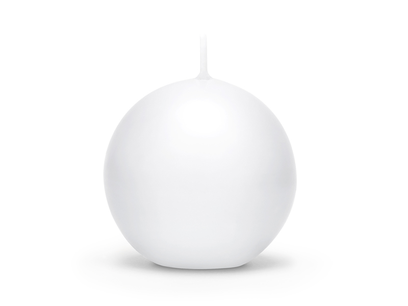 Kuglelys Hvid - 10 stk (6 cm) - Temashop