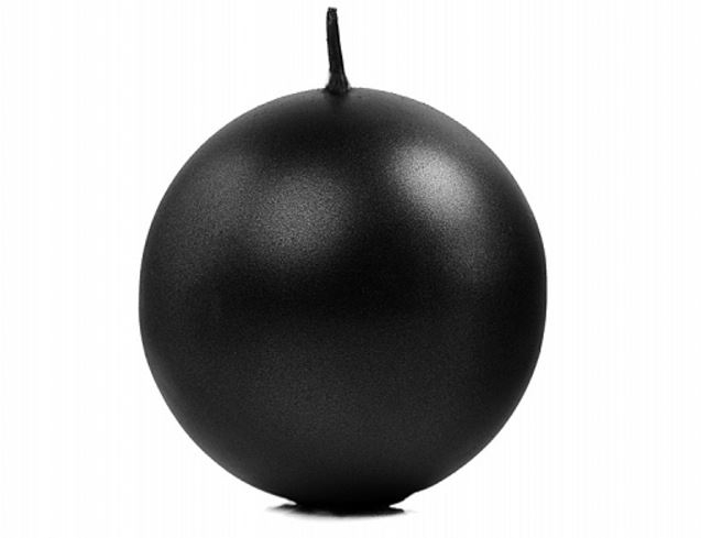 Kuglelys Sort - 10 stk (6 cm) - Temashop
