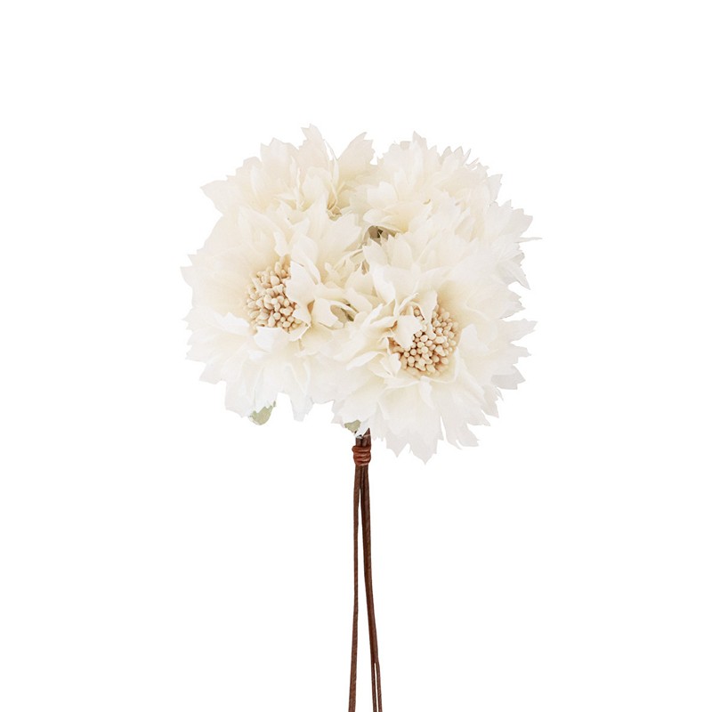 Kunstig Blomster Bundt Cremehvid