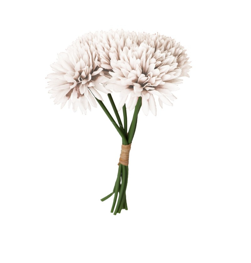 Kunstig Dahlia Buket Hvid - 1 stk (26 cm) | Blomst Kunstige blomster - Temashop