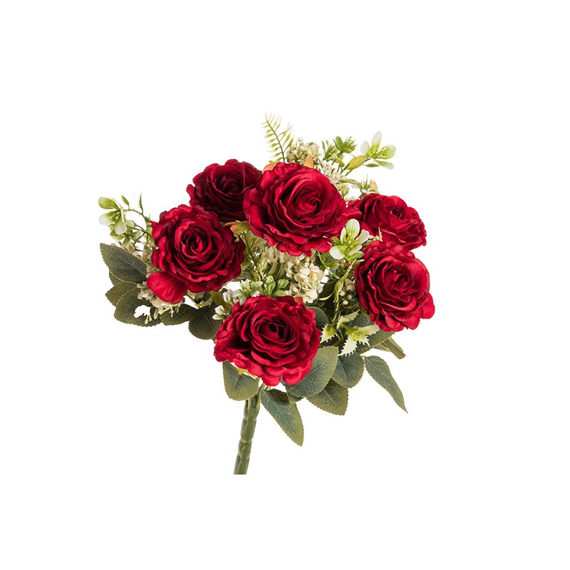 Kunstig Rød Rose Buket