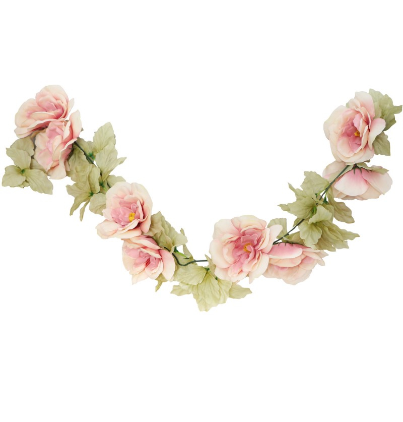 Kunstig Rose Guirlande Rosa