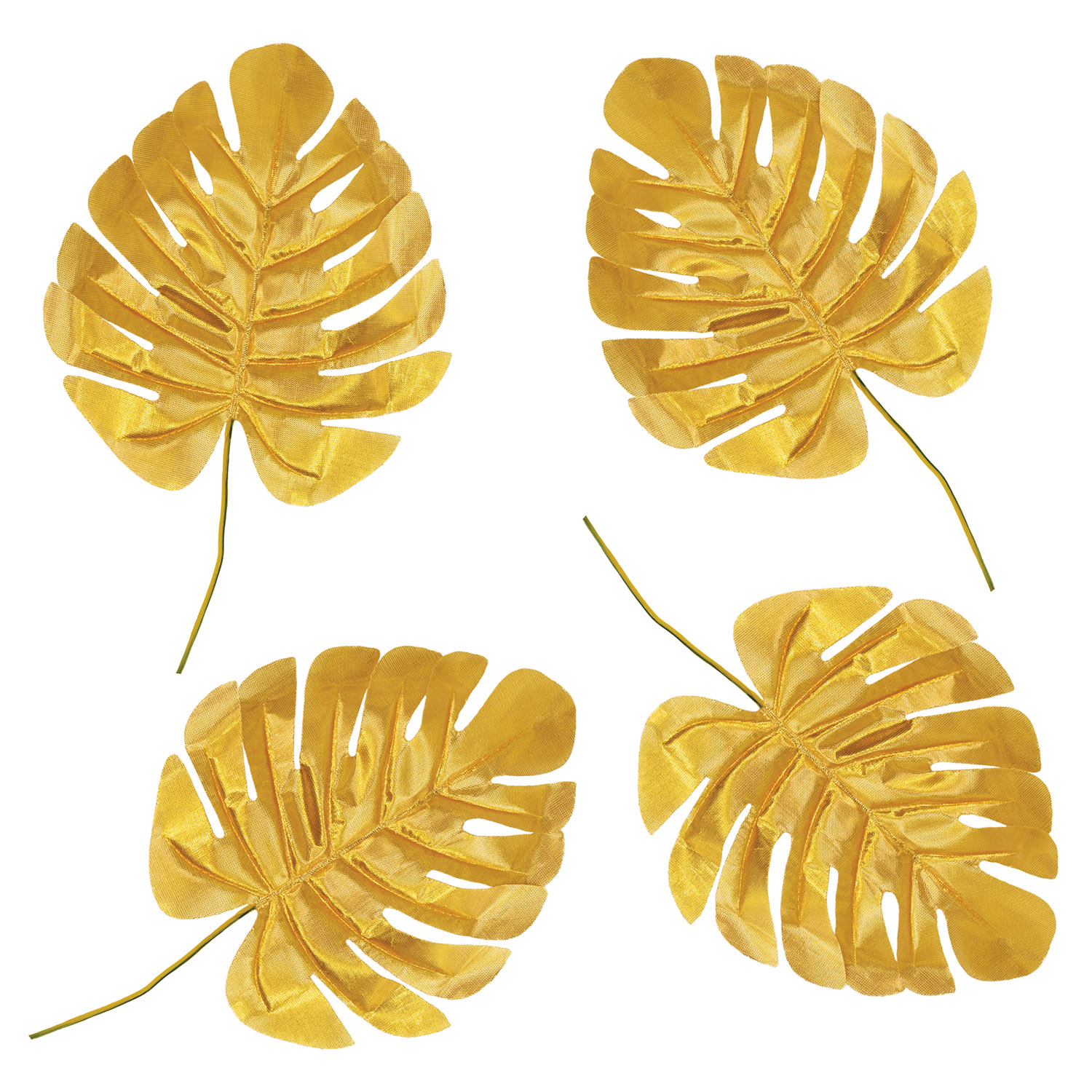 Kunstige Palmeblade Guld - 4 stk (34 x 17 cm) | Blomst Kunstige blomster - Temashop
