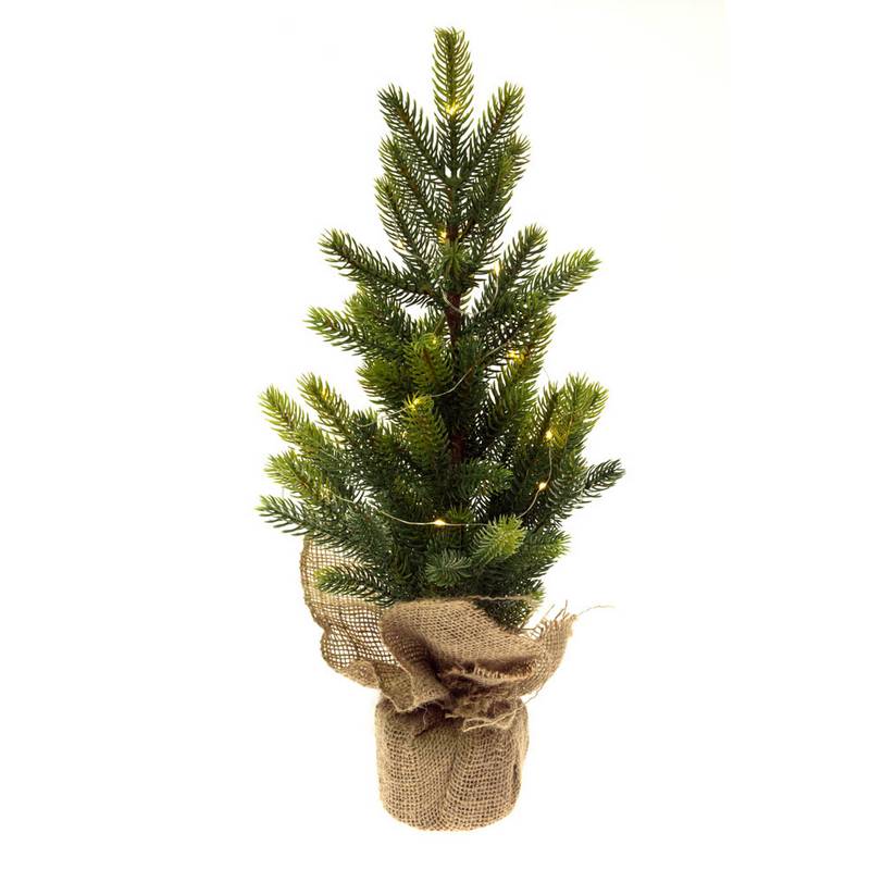 Kunstigt Lille Juletræ LED - 1 stk (22 x 45 cm) | Juletræ Julepynt - Temashop