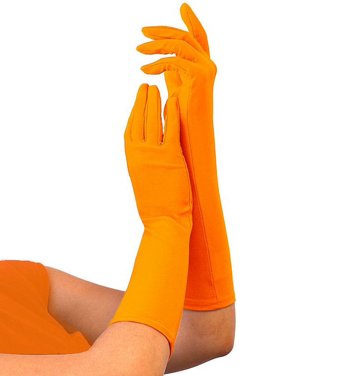 Lange Handsker Neonorange | 80'erne Totally Handsker - Beklædning - Temashop