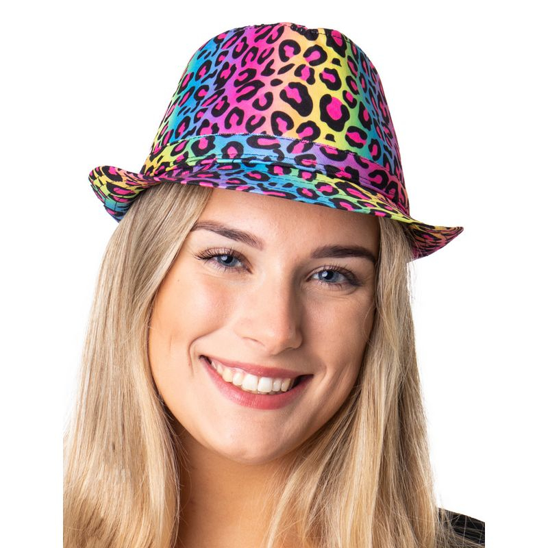Leopardprikket Regnbue Hat | Leopard Hat / Hue / Hjelm - Hovedtilbehør - Temashop