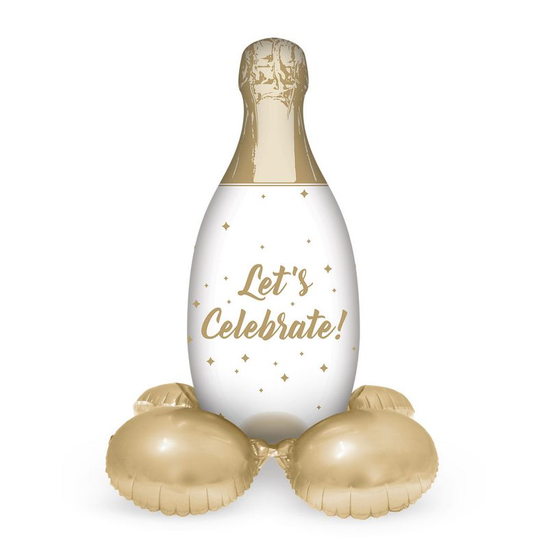 Let's Celebrate! Champagne Folieballon - 1 stk (86 cm) | Nytår Folieballoner - Temashop