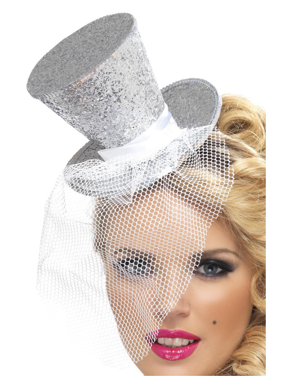 Lille Tophat Sølv | Hat / Hue / Hjelm - Hovedtilbehør - Temashop