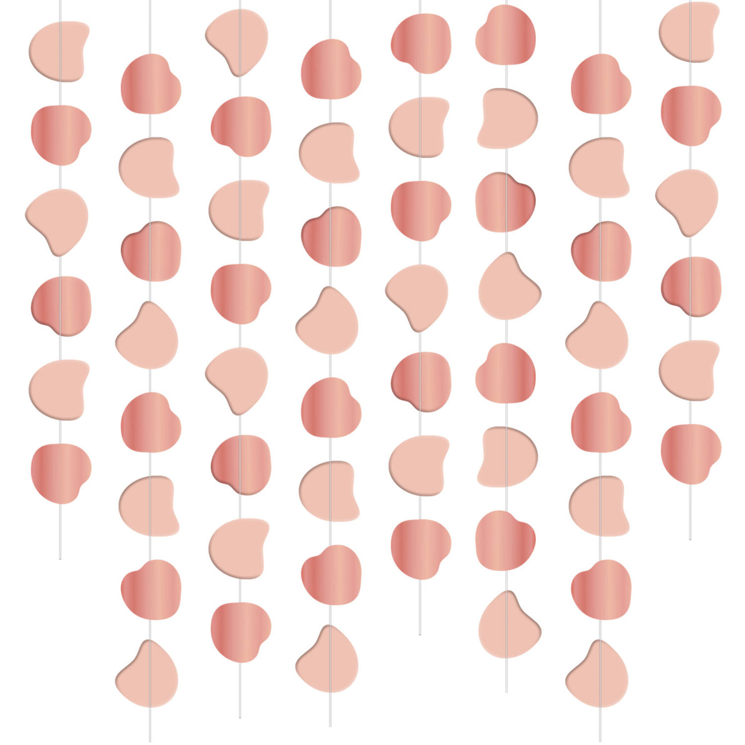 Loftspynt Lush Blush - 8 stk (1 m) | Rosaguld tema Spiraler/string - Temashop