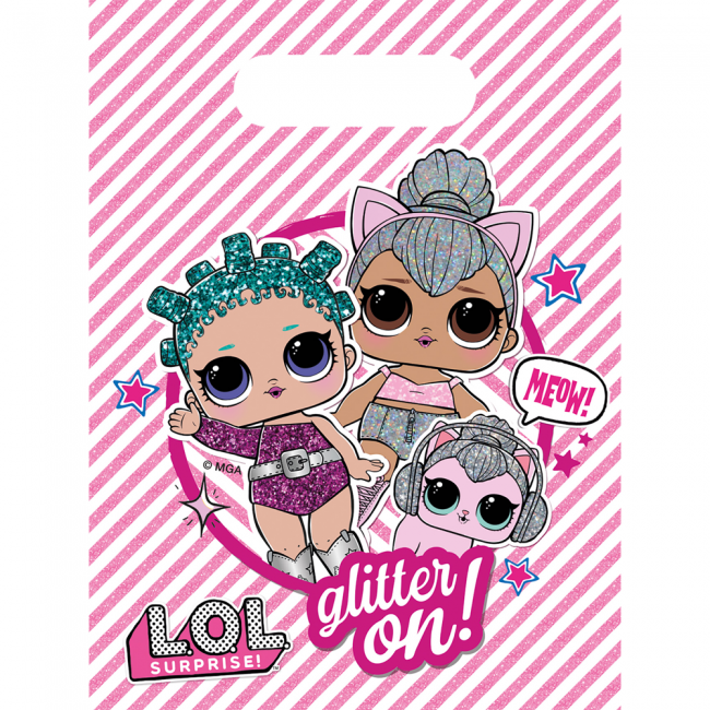 LOL Surprise Slikposer - 6 stk (16,5 x 23 cm) | LOL Poser / Goodiebags - Temashop