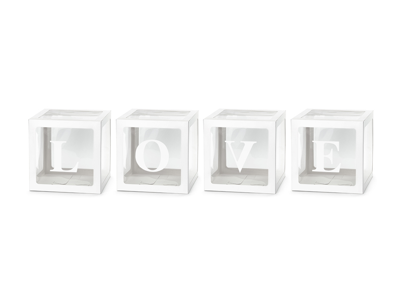 Love Ballonbokse - 4 stk (30 x 30 cm) - Temashop
