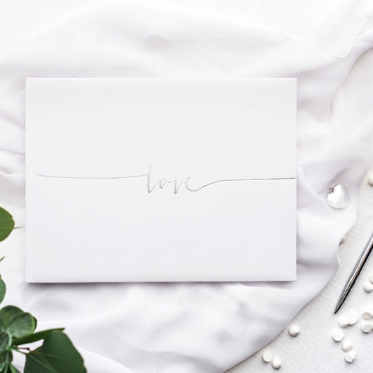 Love Gæstebog Sølv/Hvid