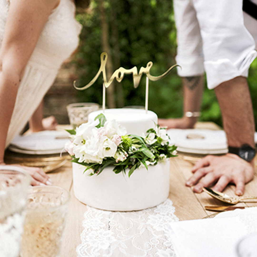 Love Kagetopper Guld - 1 stk (17 cm) - Temashop