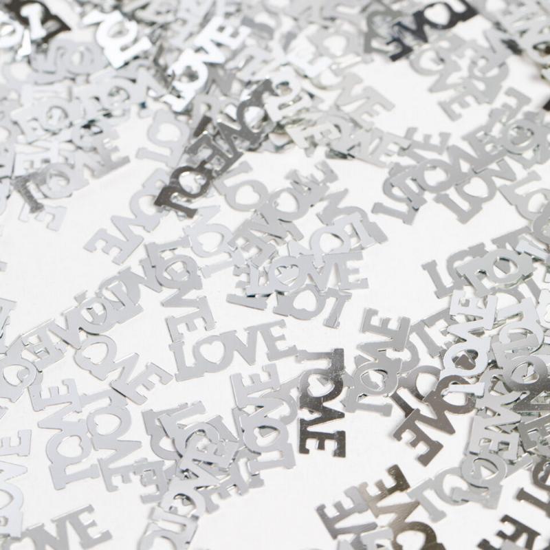 Love Konfetti Sølv - 1 pose (14 g) - Temashop