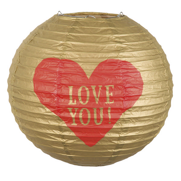 Love You Lanterne - 1 stk (25 cm) - Temashop