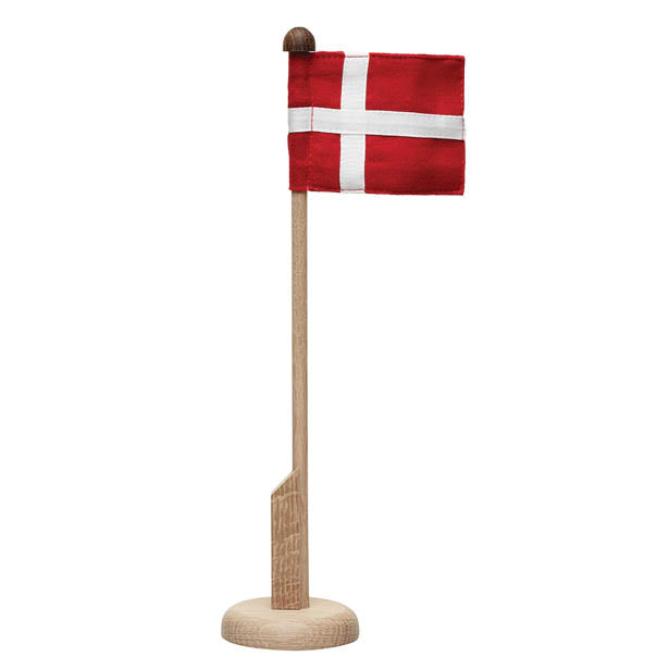 Langkilde & Søn Dannebrog Bordflagstang Egetræ