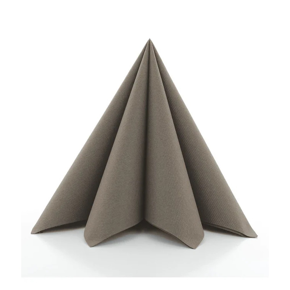 Luksus Servietter Beigegrå - 12 stk (40 x 40 cm) - Temashop