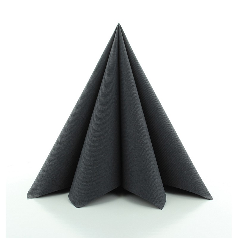 Luksus Servietter Sort - 12 stk (40 x 40 cm) - Temashop