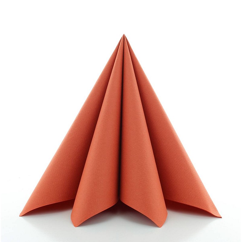 Luksus Servietter Terrakotta - 12 stk (40 x 40 cm) - Temashop