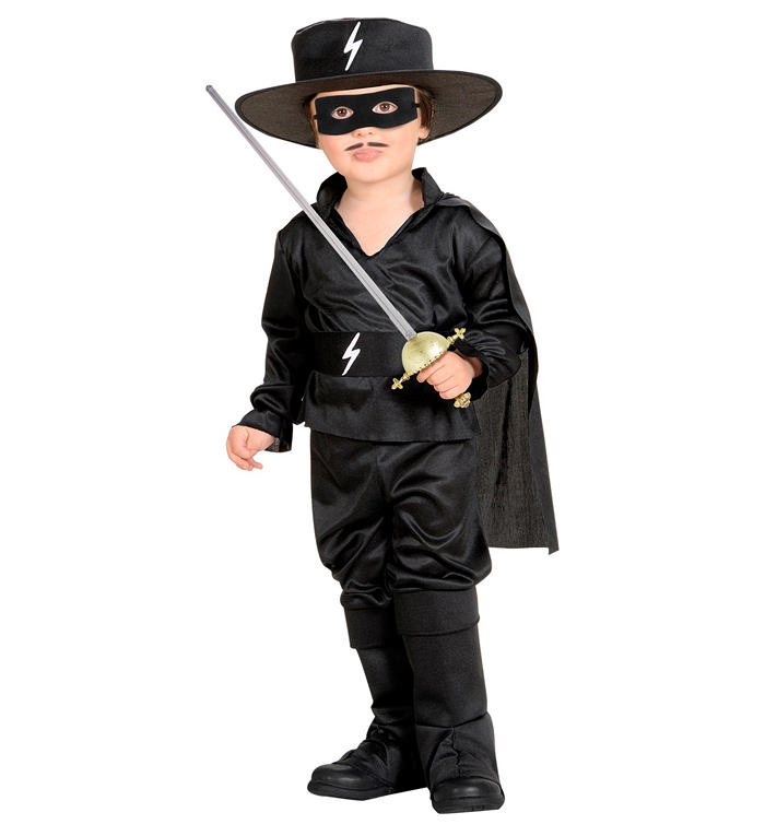 Maskeret Zorro Børnekostume - Fantasy / Eventyr kostume til børn i størrelserne 80-98 | Zorro udklædning til børn - Temashop