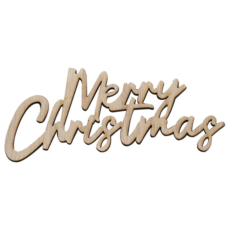 Merry Christmas Træ Bordpynt - 6 stk (7 x 14 cm) | Julefrokost Konfetti - Temashop
