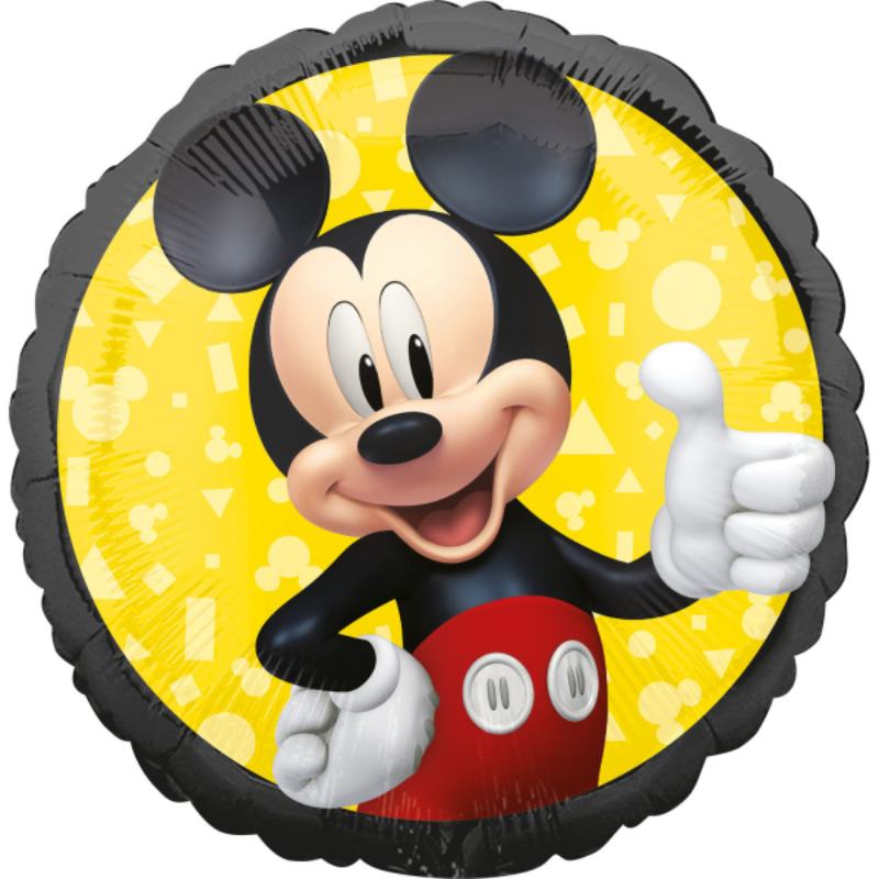 Mickey Mouse Folieballon Gul - 1 stk (45 cm) | Mickey Mouse Folieballoner - Temashop