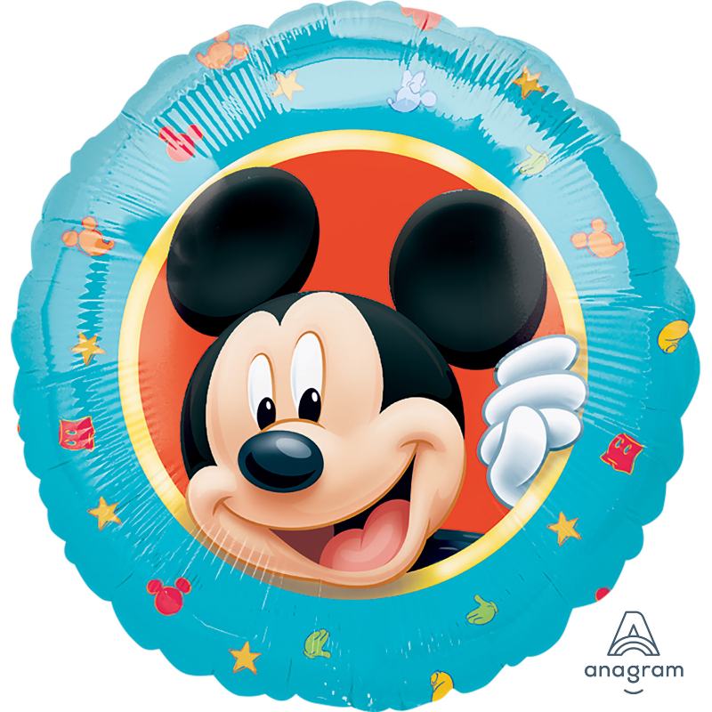 Mickey Mouse Folieballon Lyseblå - 1 stk (46 cm) | Mickey Mouse Folieballoner - Temashop