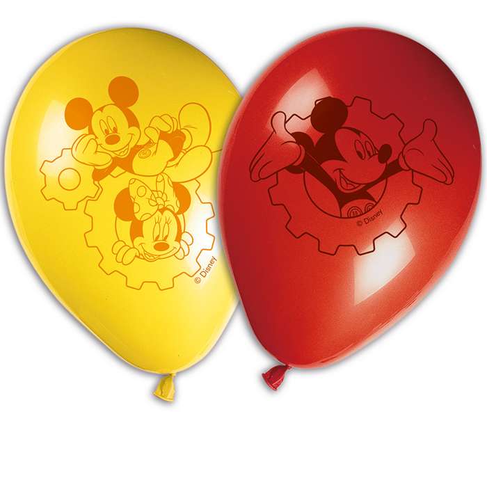 Mickeys Klubhus Balloner - 8 stk (28 cm) | Mickey Mouse Latexballoner - Temashop