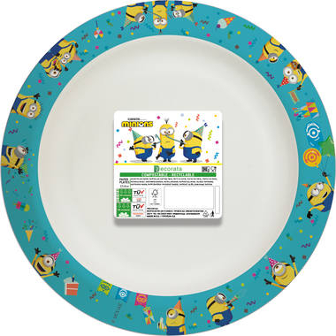 Minions Paptallerkener Eco - 8 stk (24 cm) | Minions Tallerkner - Temashop
