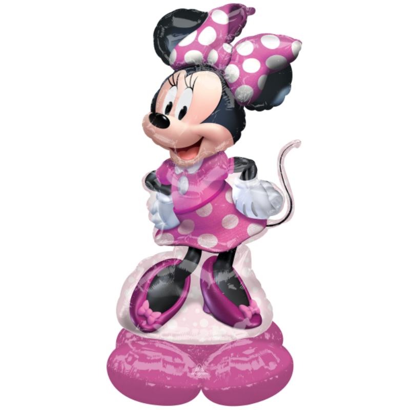 Minnie Mouse AirLoonz Folieballon - 1 stk (83 x 122 cm) | Minnie Mouse Folieballoner - Temashop