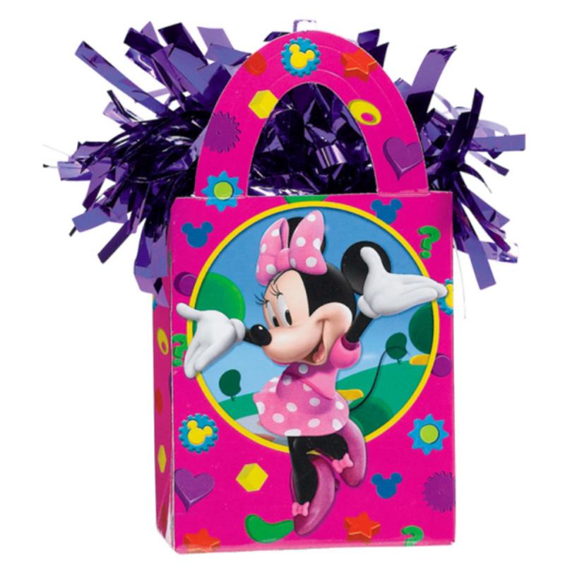 Minnie Mouse Ballonvægt Lyserød/Lilla - 1 stk (156 g) | Minnie Mouse Ballontilbehør - Temashop