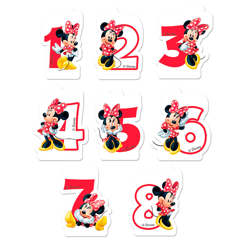 Minnie Mouse Tal Kagelys - 1 stk (6 x 6,5) | Minnie Mouse Kagelys - Temashop