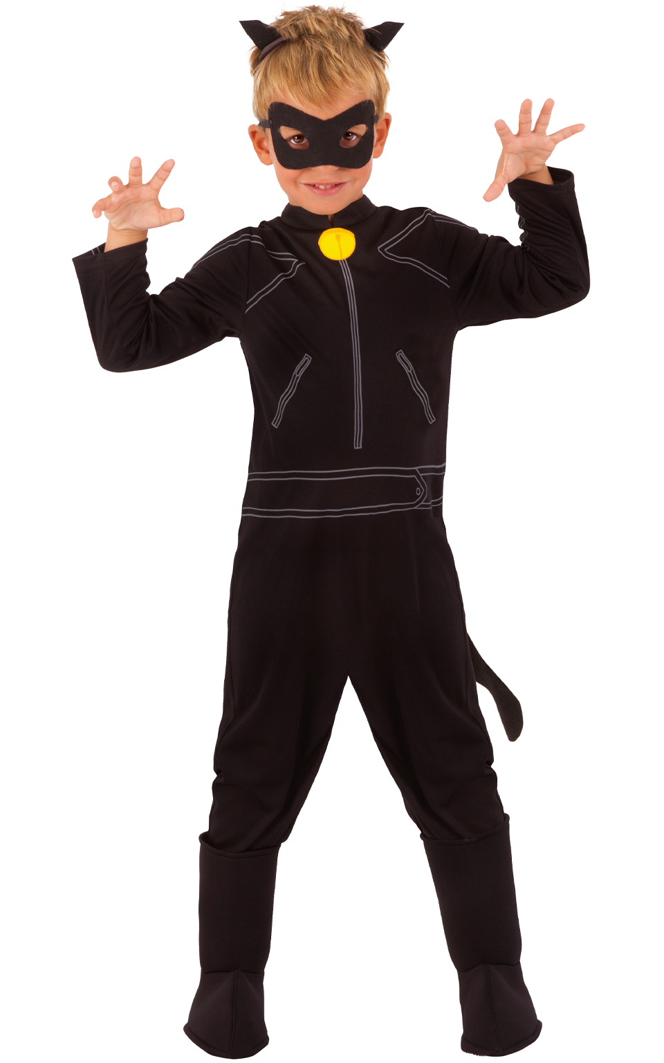 Miraculous Cat Noir Børnekostume - Dyr kostume til børn i størrelserne 116-164 | Kat udklædning til børn - Temashop