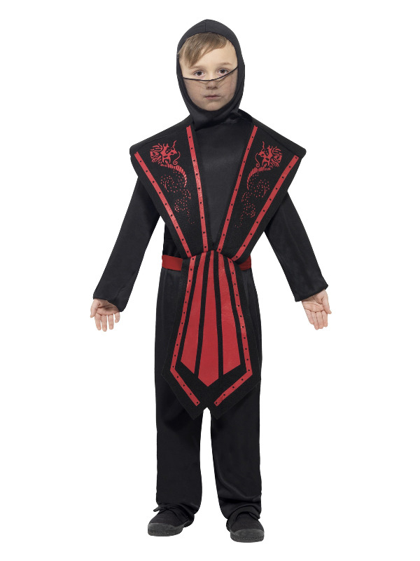 Modig Ninja Børnekostume - Historisk kostume til børn i størrelserne 128-140 | Ninja udklædning til børn - Temashop