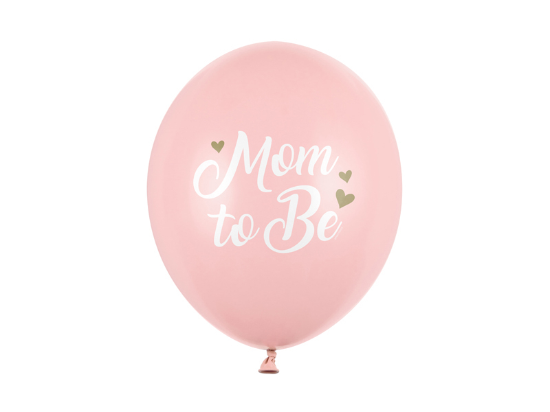 Mom To Be Balloner Lyserød - 6 stk (30 cm) | Babyshower Latexballoner - Temashop