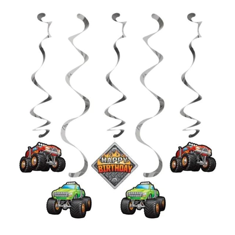 Monster Truck Swirls - 5 stk | Monstertruck Spiraler/string - Temashop