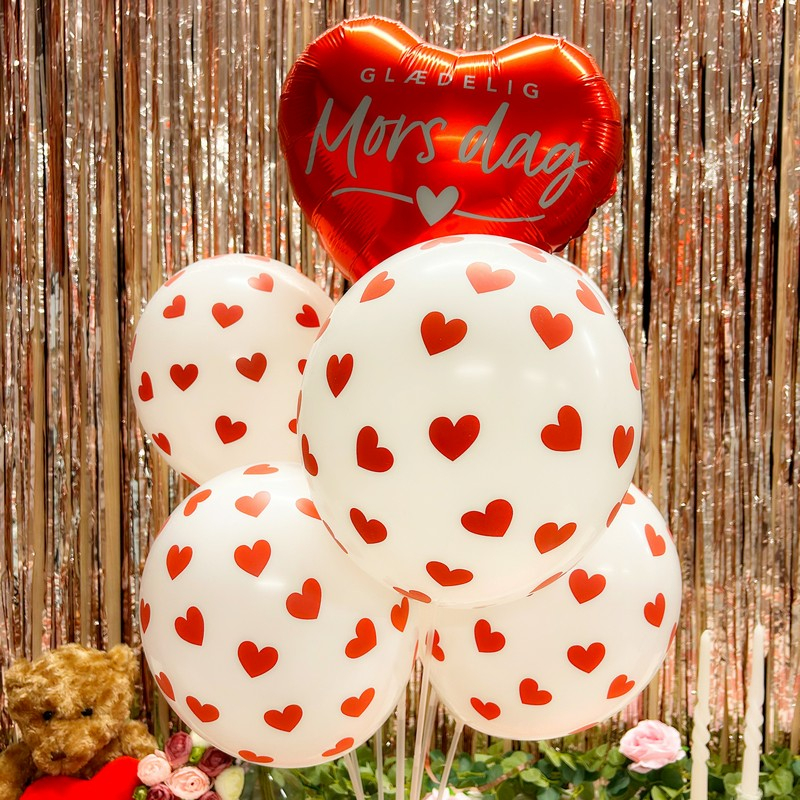 Mors Dag Ballonbuket - 1 pakke (105 cm) | Mors Dag Ballonbuket - Temashop