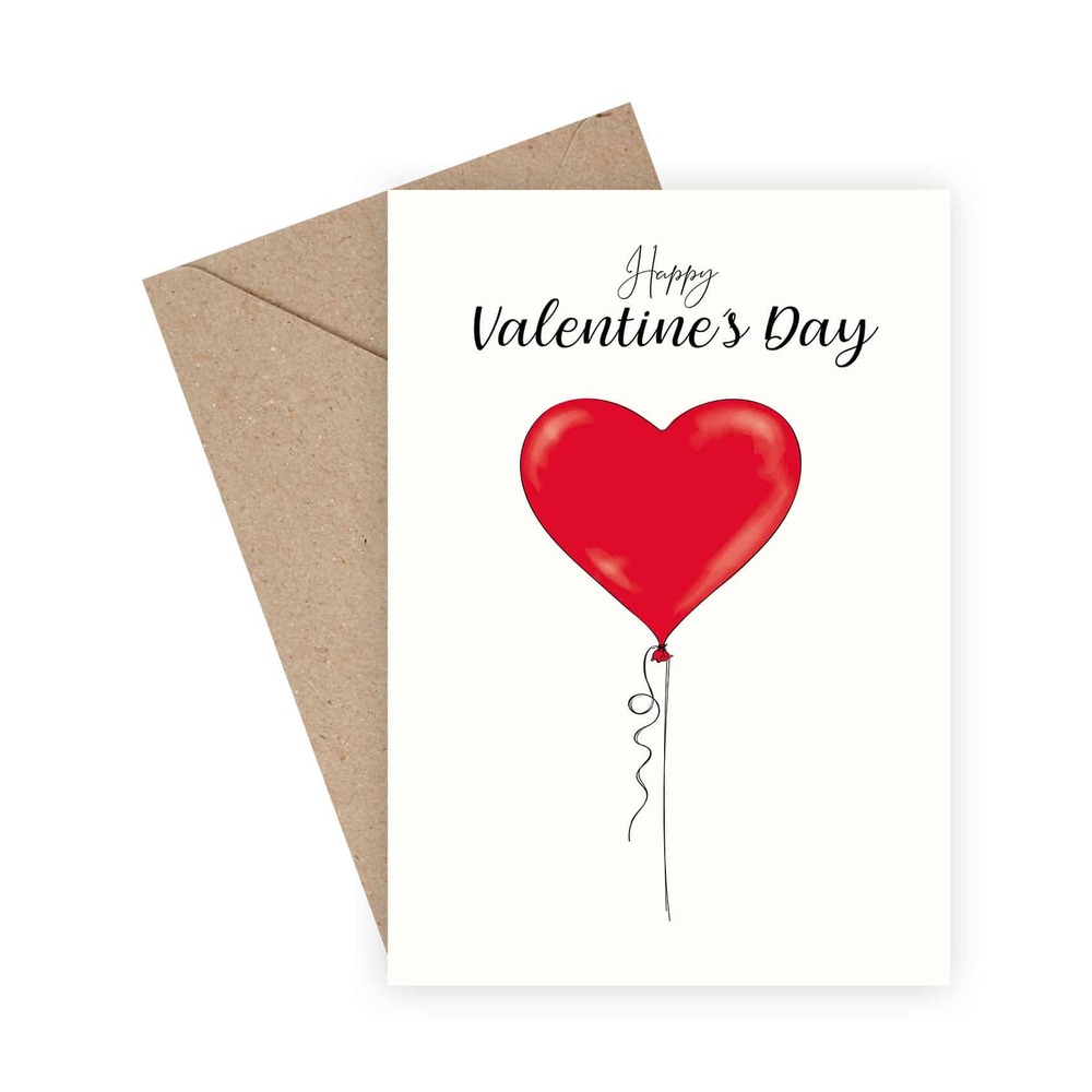 Happy Valentines Day Kort (11,5 x 16 cm) | Valentinsdag Kort / Invitationer / Gode råd - Temashop
