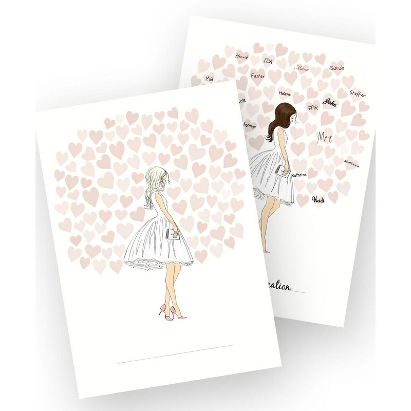 Konfirmandinde Gæsteplakat - 1 stk (29,7 x 42 cm) | Konfirmation Kort / Invitationer / Gode råd - Temashop