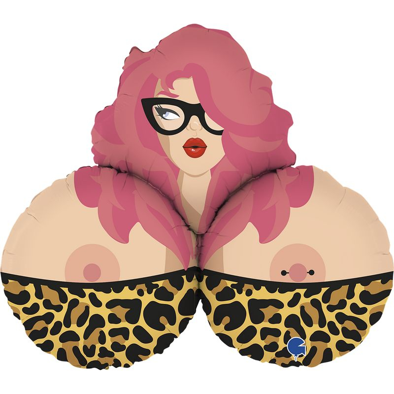Mrs. Boobies Folieballon - 1 stk (66 x 59 cm) - Temashop
